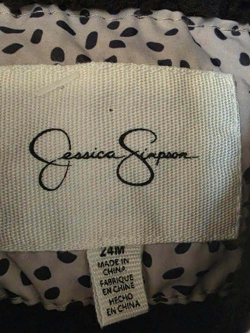 Jessica Simpson Unisex Hooded Insulated Puffer Snowsuit Beige/black  24M